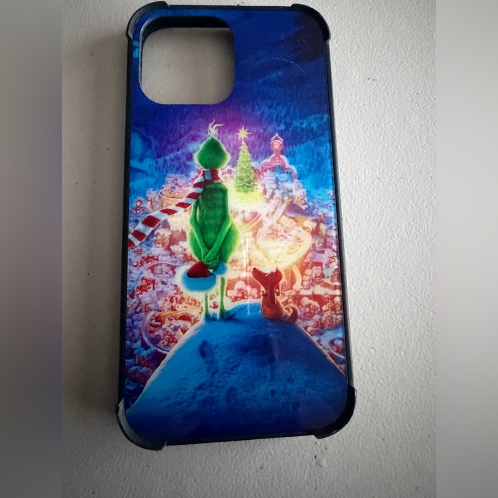 13 Pro Max Grinch Holiday Themed Blue Phone Case